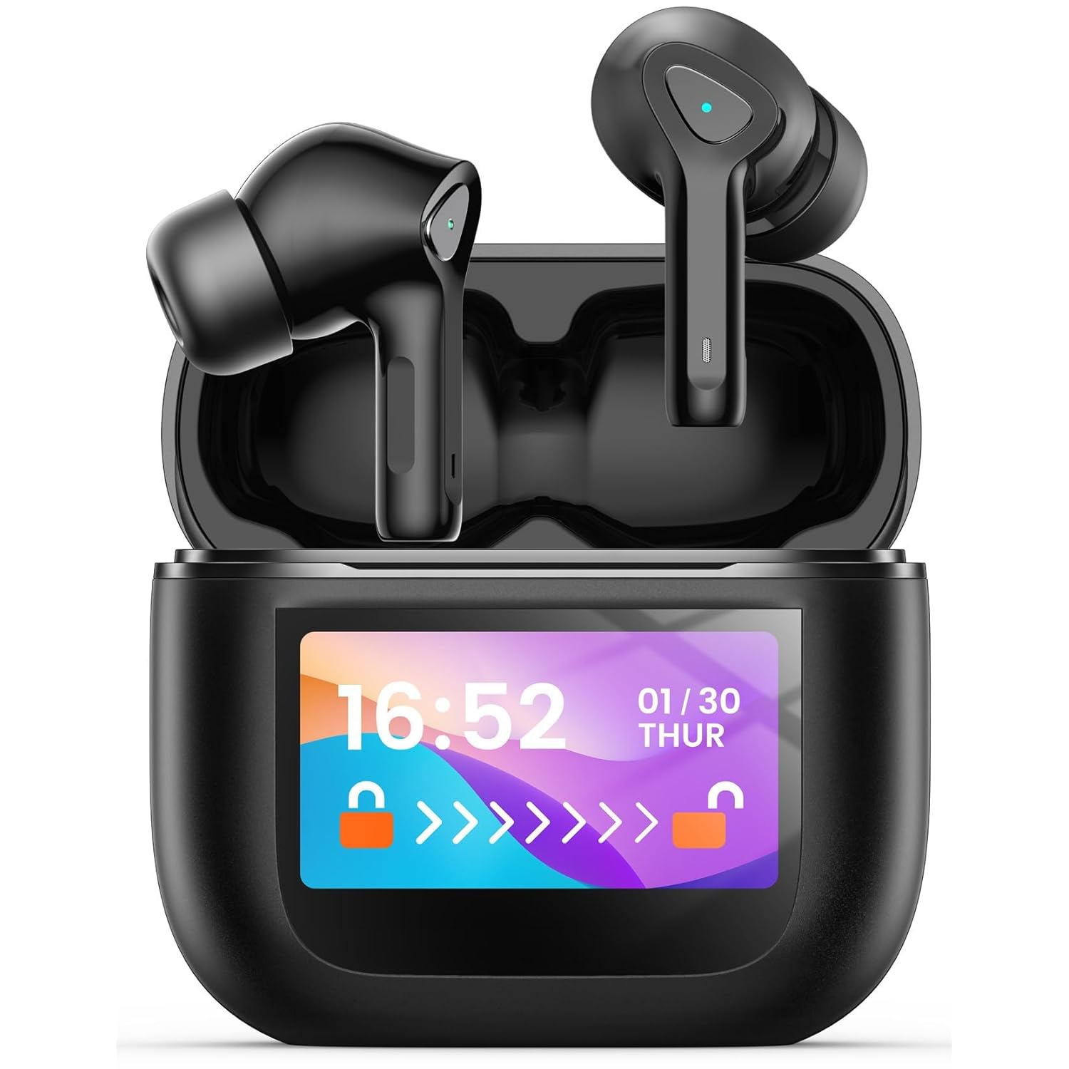 Wireless Earbuds Bluetooth 5.3 Headphones with LED Touch Screen 50H Playtime Deep Bass Stereo Ear Buds with Mic IPX7 Waterproof in Ear Earphones for Pad Tablet Laptop Android/iOS Phones